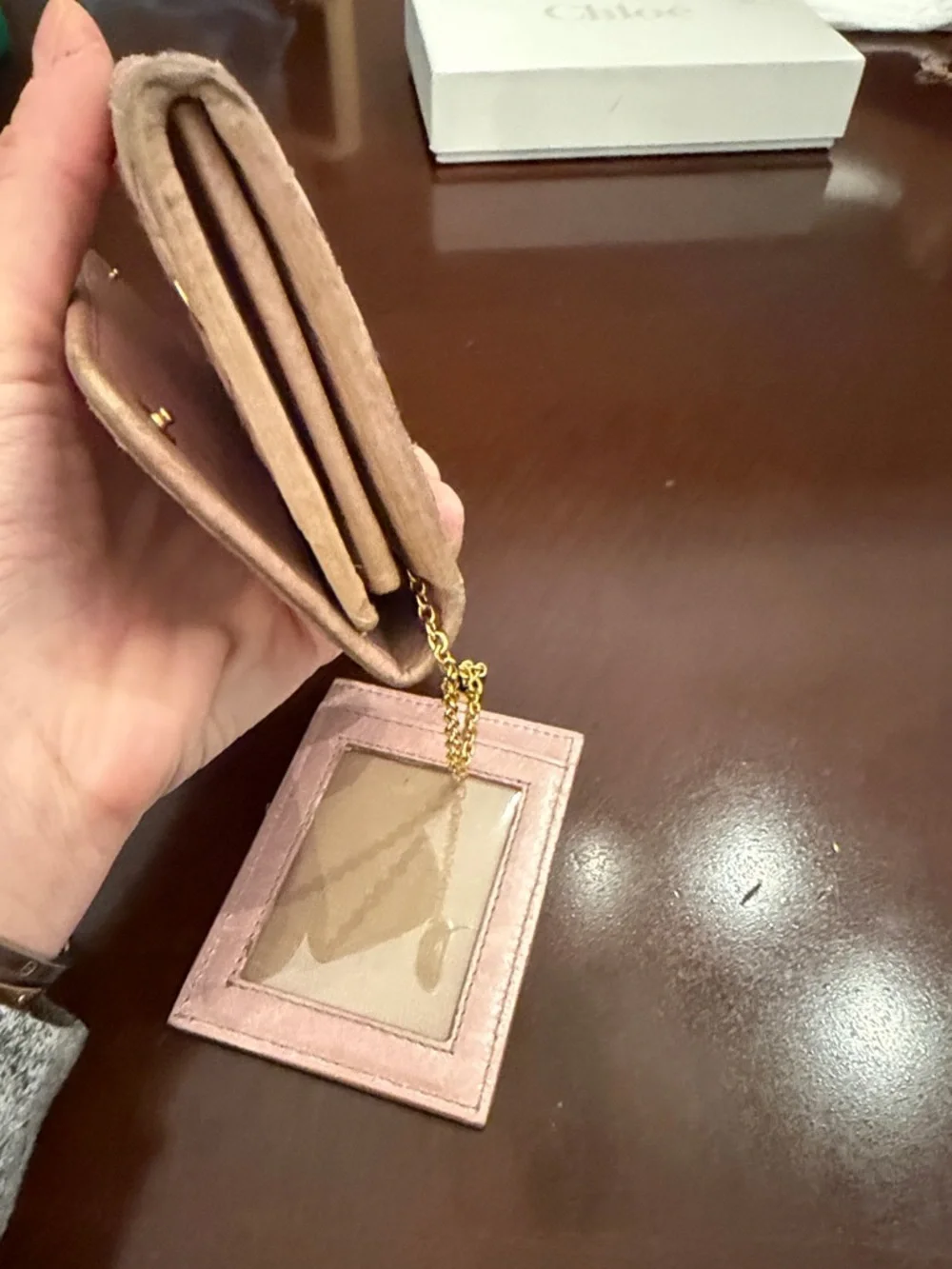 Prada Quilted Blush Pink Wallet with ID Holder worn! - Picture 5 of 14